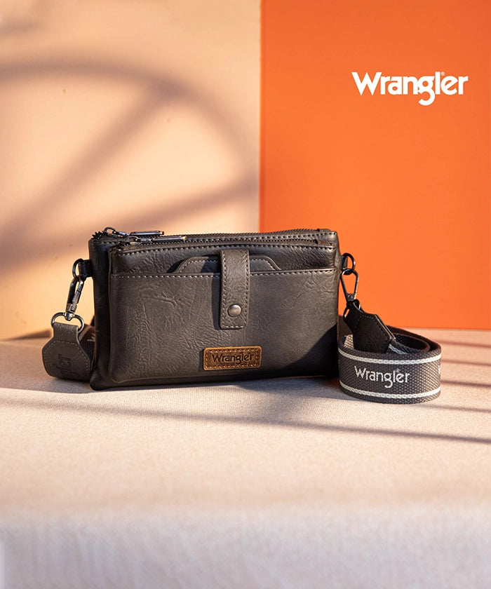 Wrangler Dual Zipper Crossbody Bag