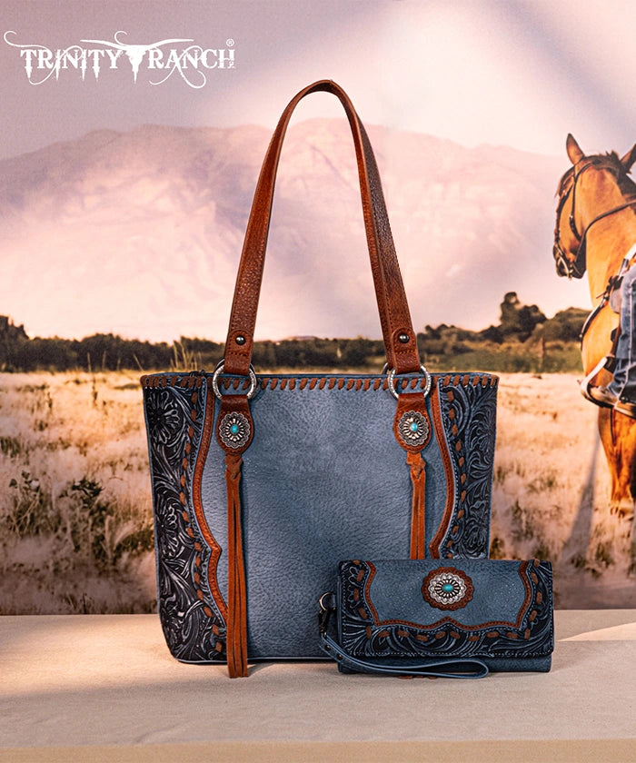 Trinity Ranch Floral Tooled Concealed Carry Tote Bag Collection