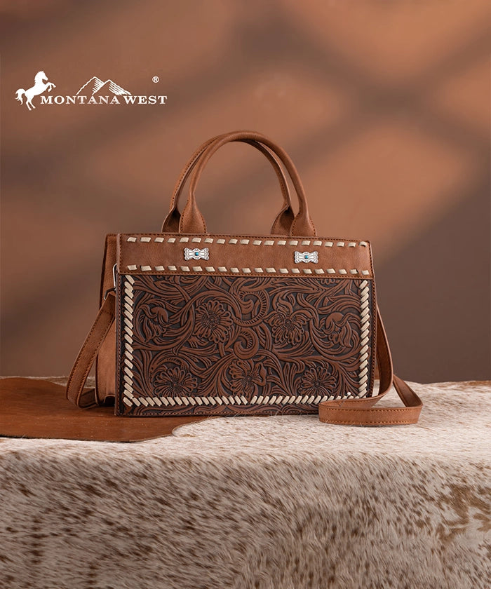 Montana West Floral Tooled Tote Bag Collection