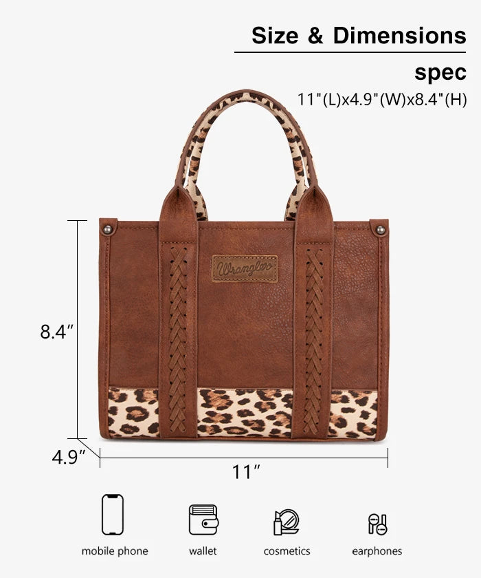 Wrangler Animal Print Concealed Carry Tote Bag