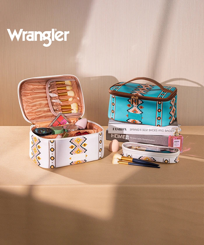 Wrangler Leopard PU Makeup Bag