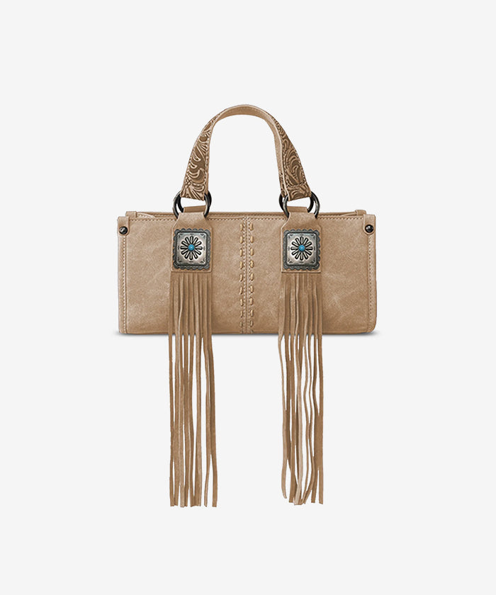 Montana West Western Fringe Concho Mini Crossbody Bag