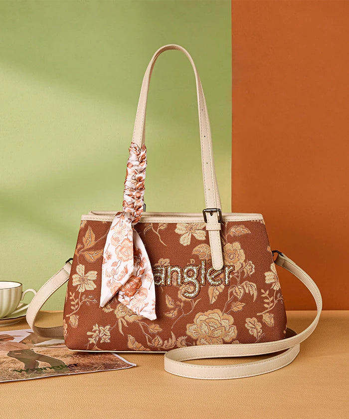 Wrangler Vintage Floral Print Canvas Shoulder Bag