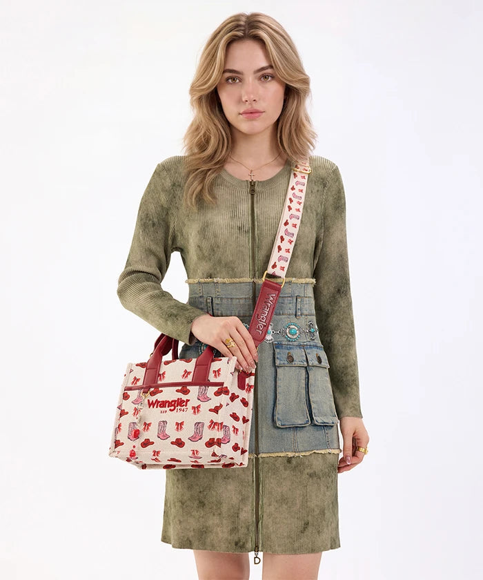 Wrangler Rodeo Icons Canvas Tote Bag