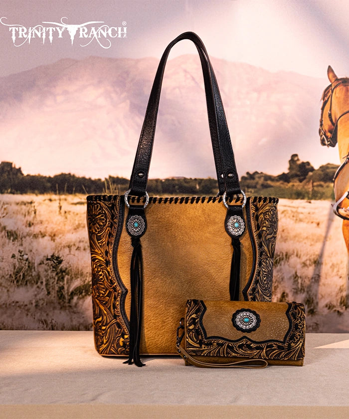 Trinity Ranch Floral Tooled Concealed Carry Tote Bag Collection