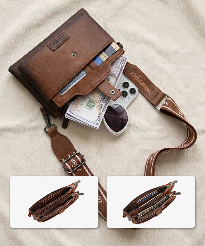 Wrangler Dual Zipper Crossbody Bag