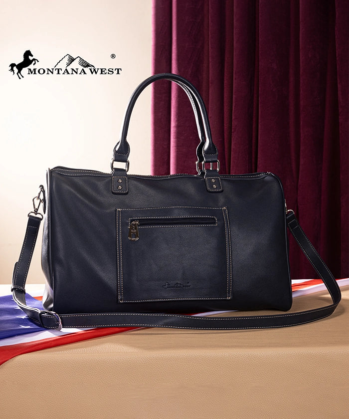 Montana West Studded American Flag Duffle Bag