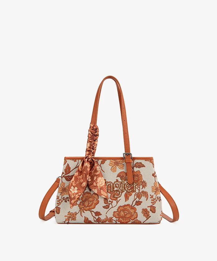 Wrangler Vintage Floral Print Canvas Shoulder Bag