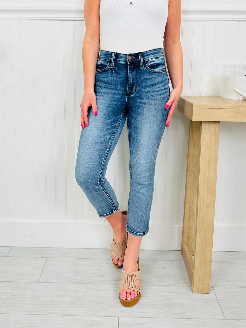 Judy Blue Go Against The Grain Capri Jeans