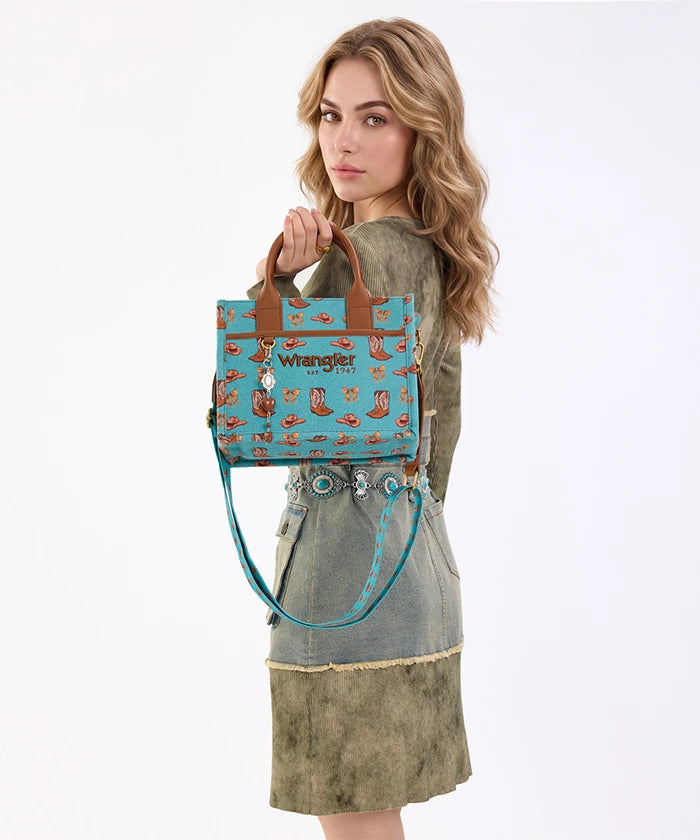 Wrangler Rodeo Icons Canvas Tote Bag