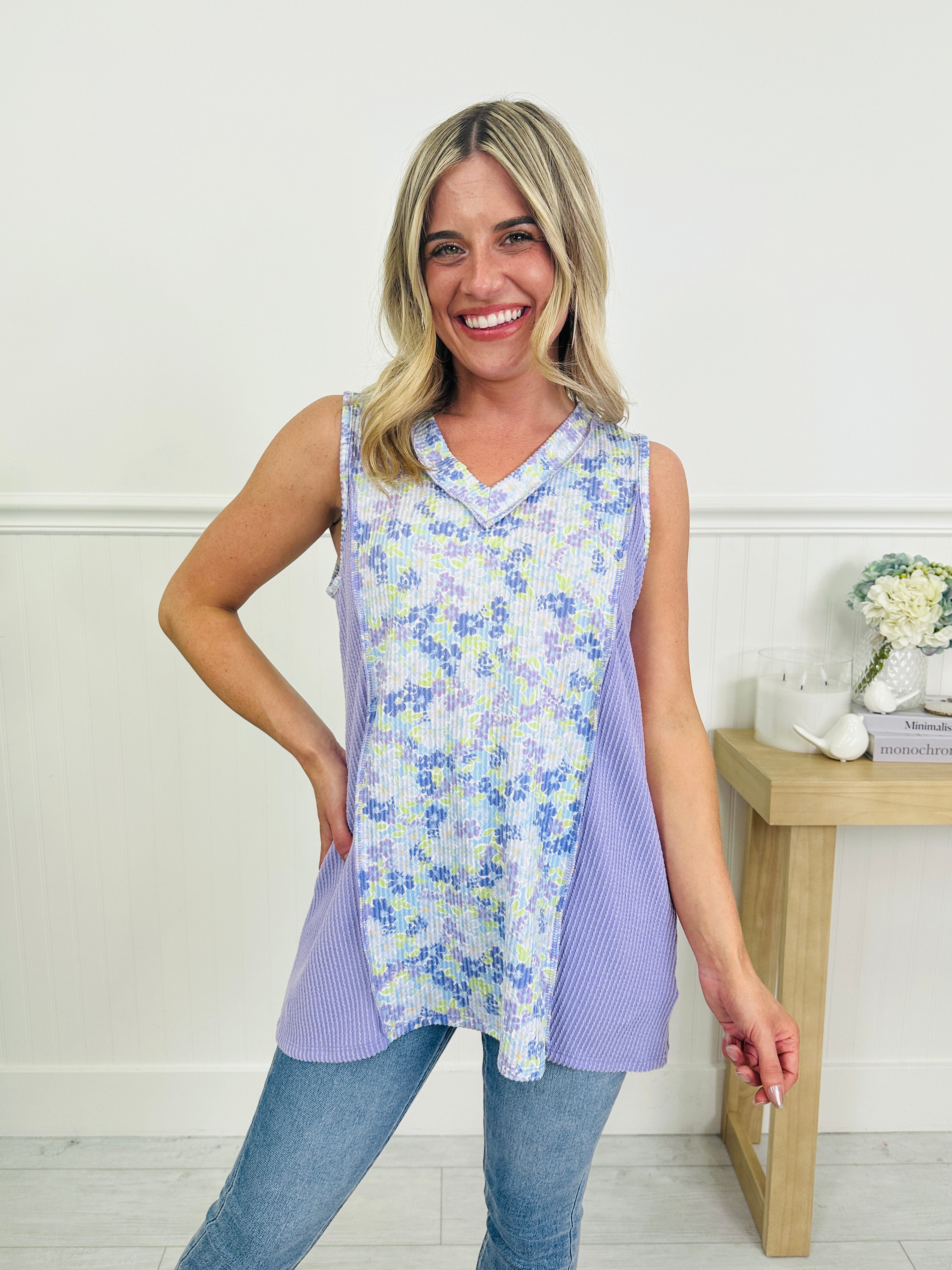 Floral Fusion Tank Top in Multiple Colors