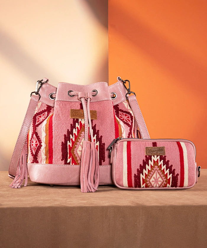Wrangler Aztec Knitted Bucket Bag Collection