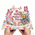 Handcrafted 3D Pop-Up Mother's Day Card - Exquisite Floral Butterfly Art