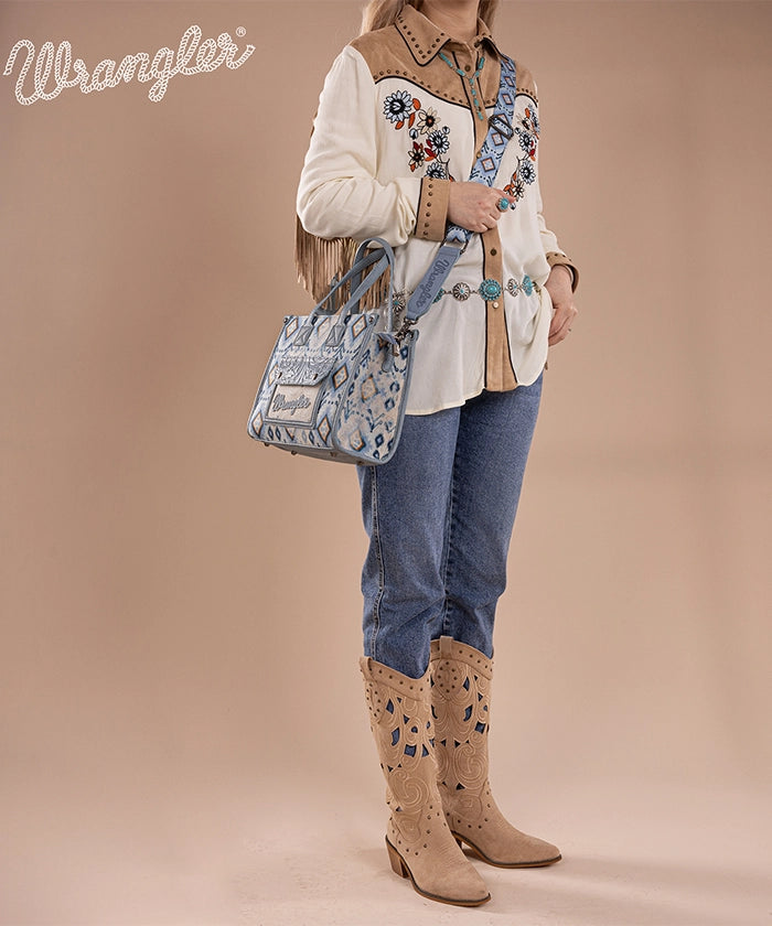 Wrangler Aztec Concealed Carry Canvas Tote Bag Collection