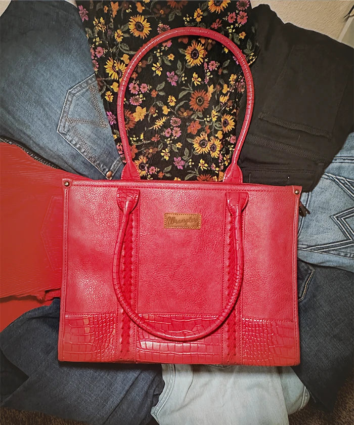 Wrangler Wide Cow Print Tote Bag