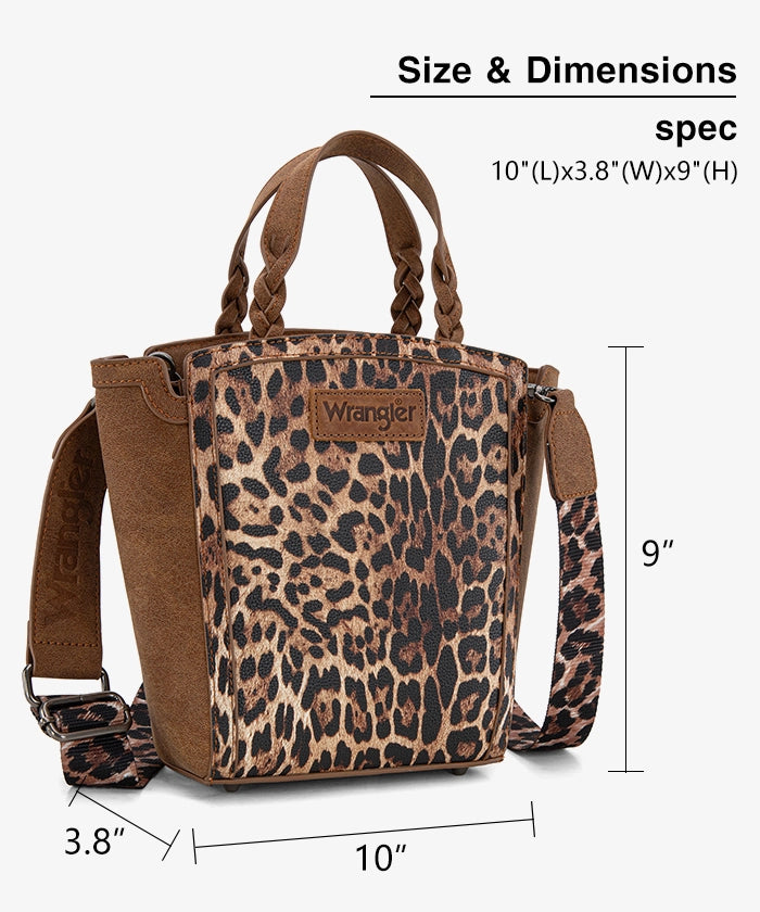 Wrangler Wildside Cheetah Top Handle Tote Bag