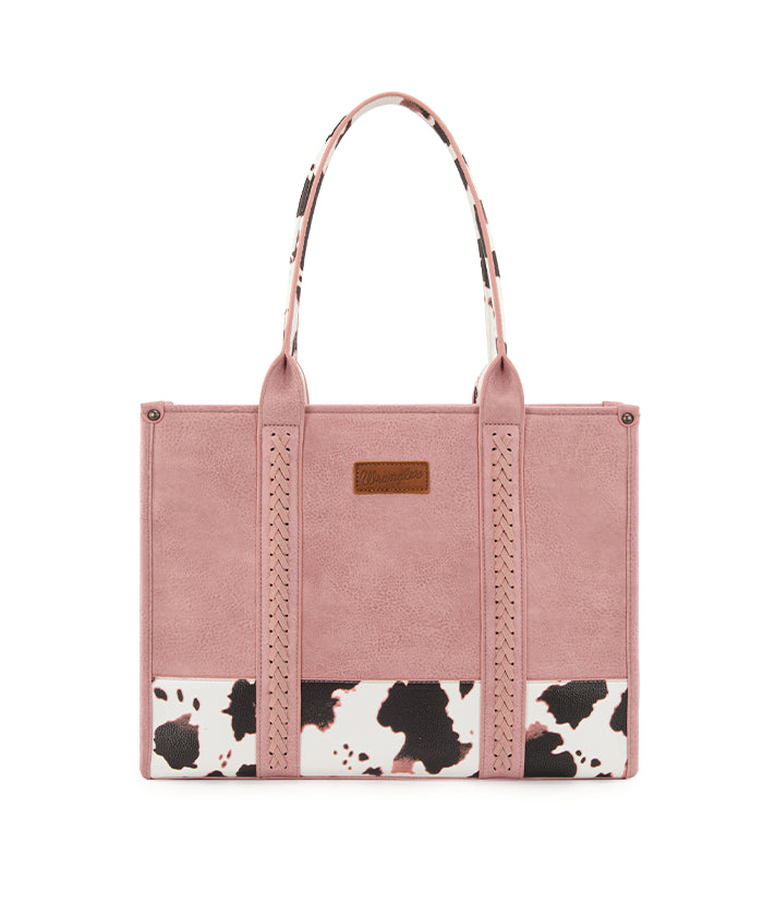 Wrangler Wide Cow Print Tote Bag