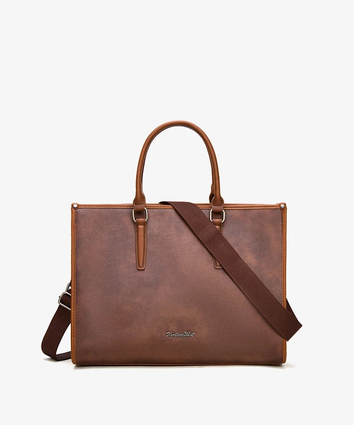 Montana West Vintage Classic Laptop Tote Bag