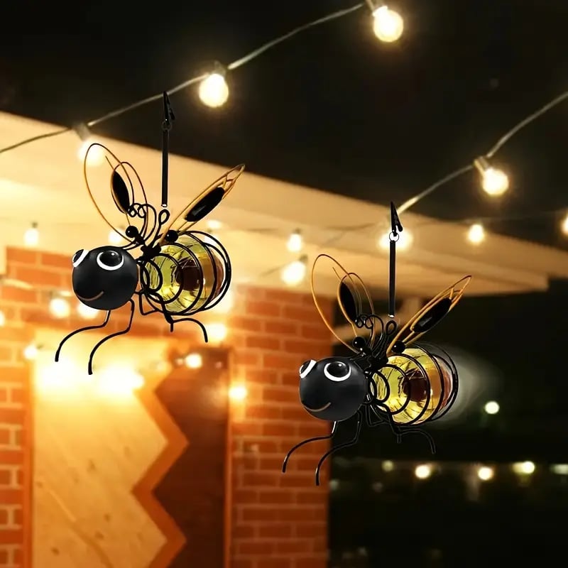✨  Create magic in the garden ! 🐝☀️🐝Hanging solar light for outdoor use -
