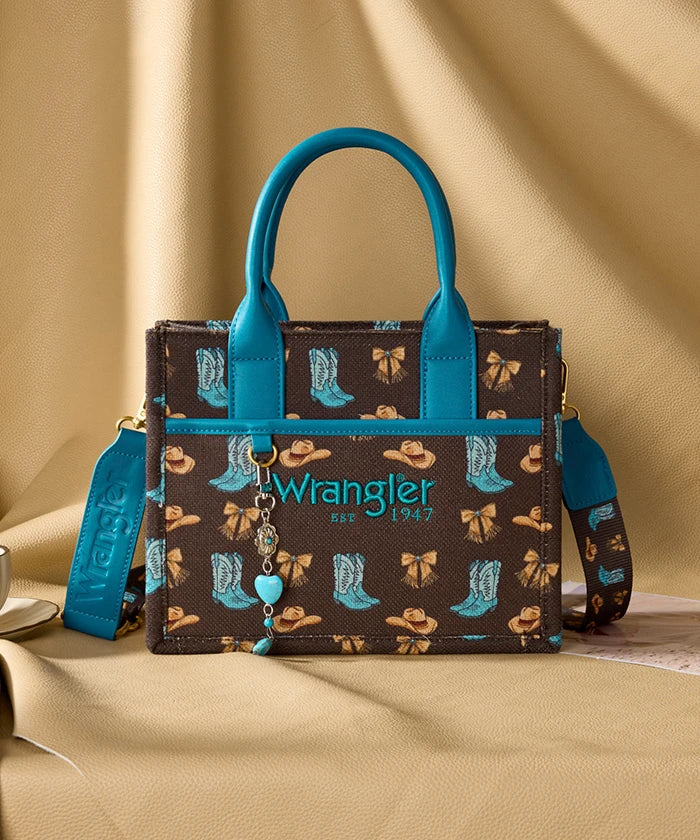 Wrangler Rodeo Icons Canvas Tote Bag