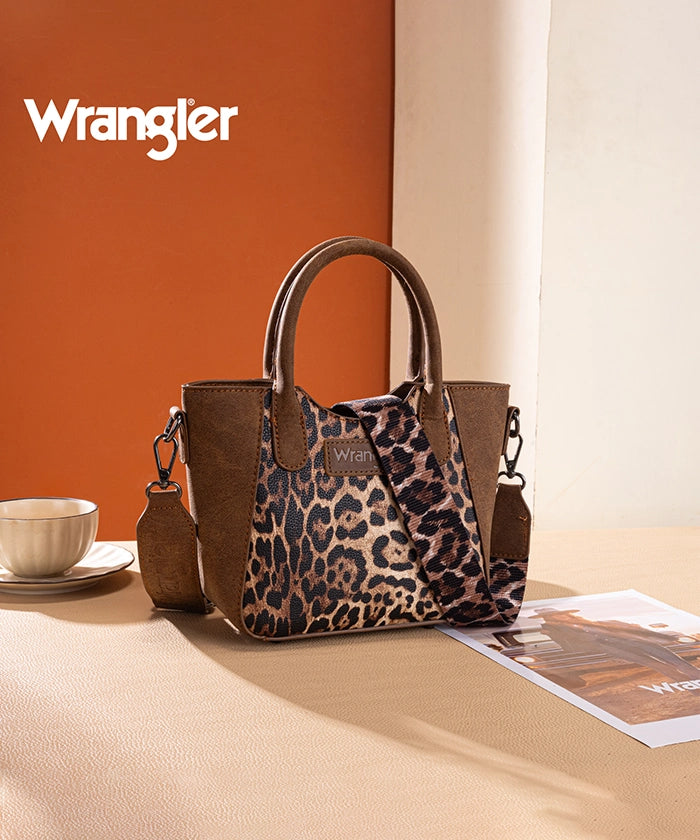Wrangler Western Rustic Charm Leopard Print Tote Bag