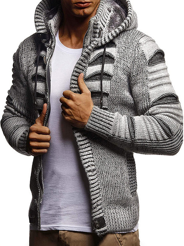 Men's Fashionable Knitted Button Jacket