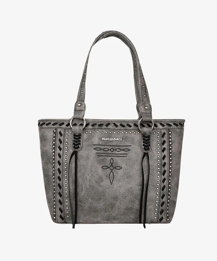 Montana West Cross Stitch Concealed Carry Tote Bag Set