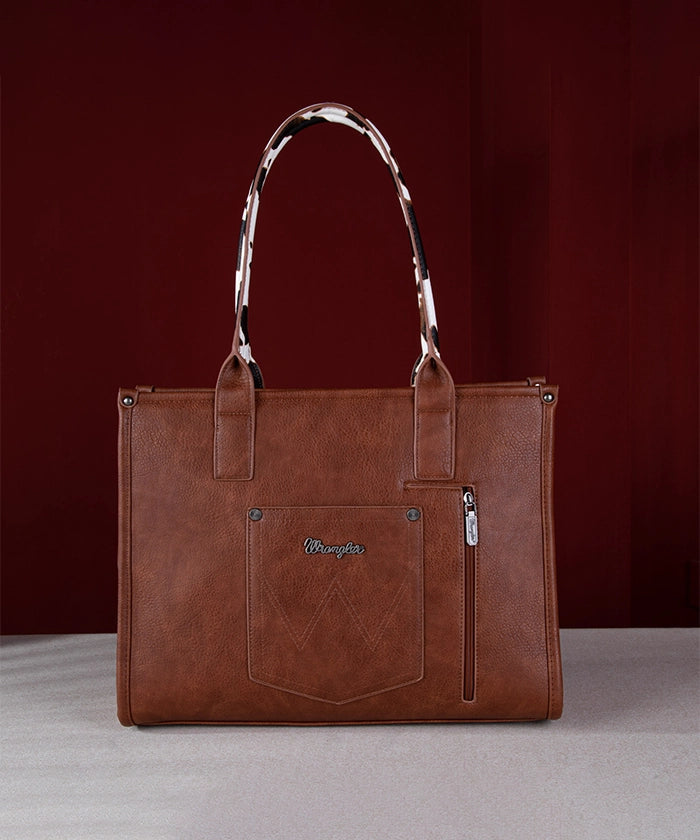 Wrangler Cow Print Crossbody Tote Bag