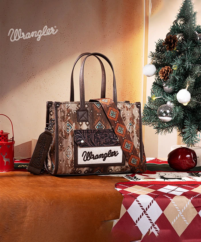 Wrangler Aztec Concealed Carry Canvas Tote Bag Collection