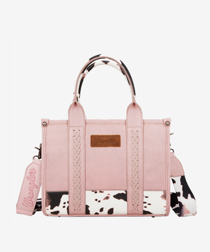 Wrangler Cow Print Crossbody Tote Bag