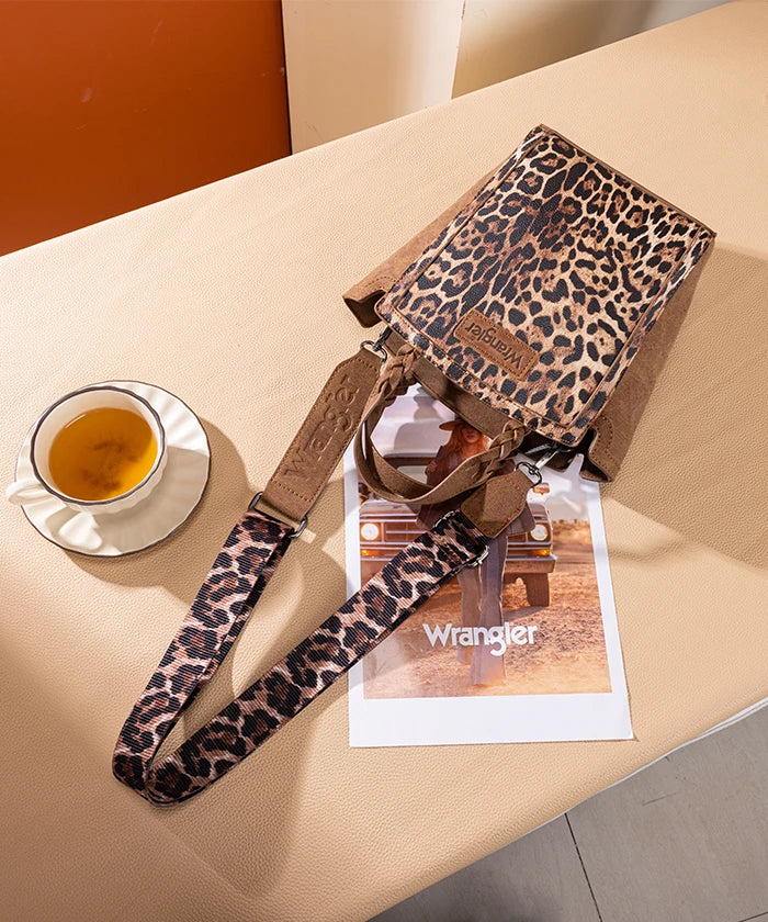 Wrangler Wildside Cheetah Top Handle Tote Bag