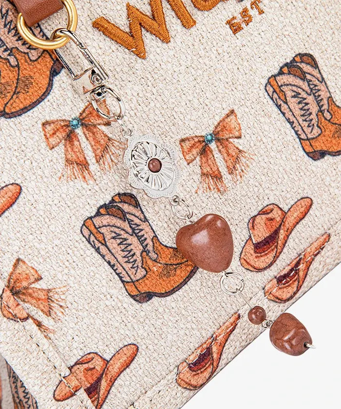 Wrangler Rodeo Icons Canvas Tote Bag