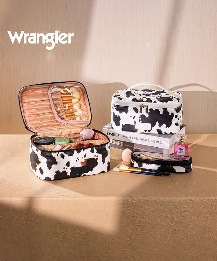 Wrangler Leopard PU Makeup Bag