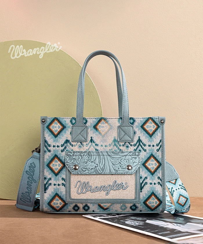Wrangler Aztec Concealed Carry Canvas Tote Bag Collection
