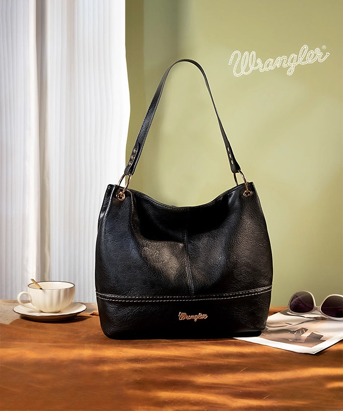 Wrangler Vegan Leather Crossbody Hobo Bag