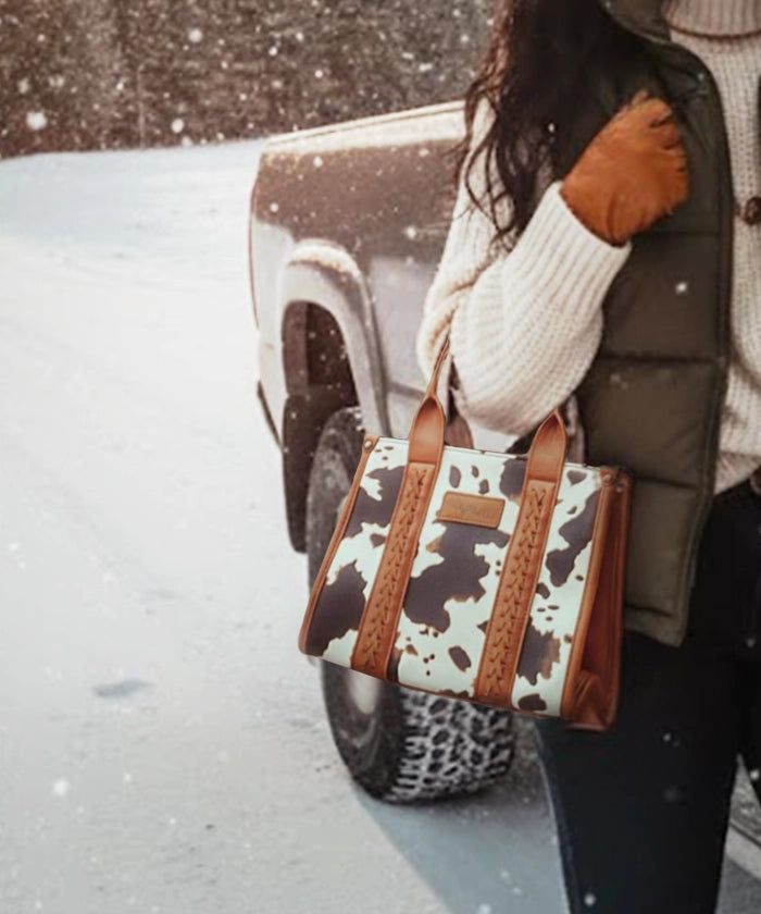 Wrangler Cow Print Concealed Crossbody Bag