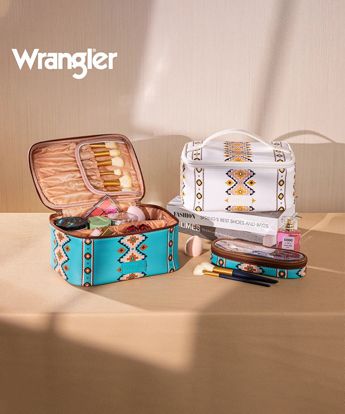 Wrangler Leopard PU Makeup Bag