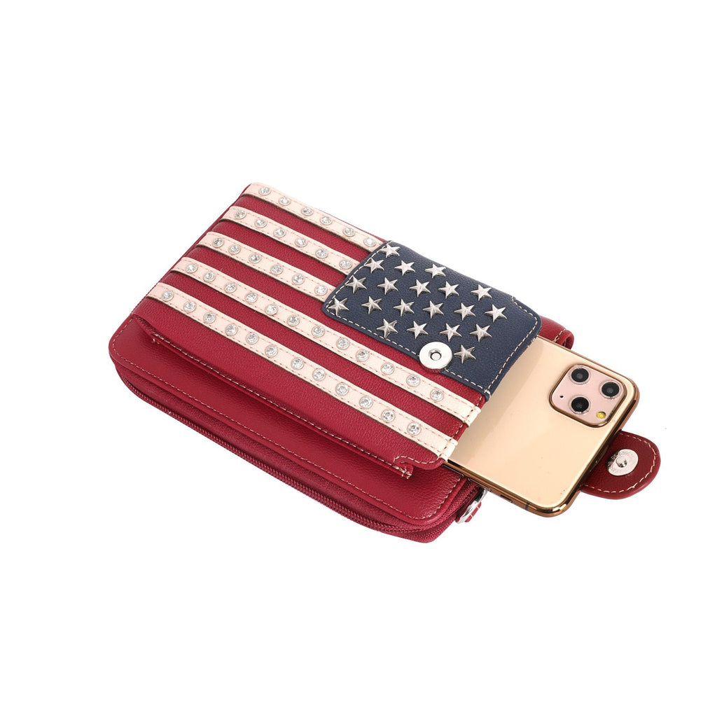 Montana West American Pride Phone Crossbody Bag