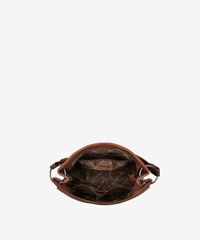 Wrangler Vegan Leather Crossbody Hobo Bag