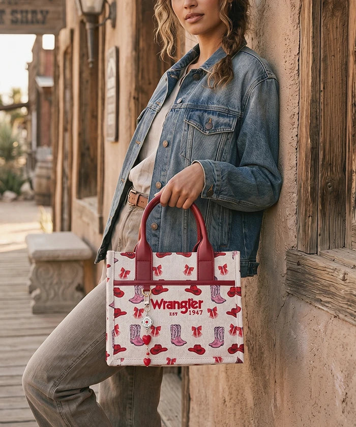Wrangler Rodeo Icons Canvas Tote Bag