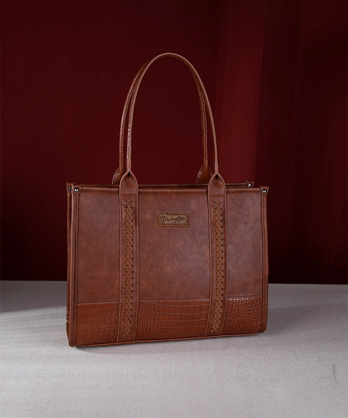 Wrangler Wide Cow Print Tote Bag