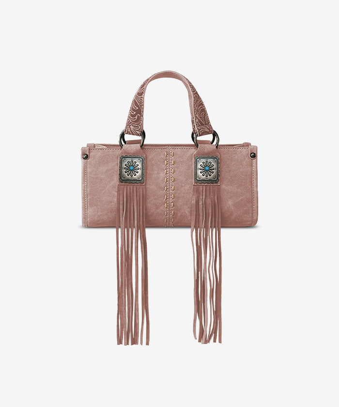 Montana West Western Fringe Concho Mini Crossbody Bag