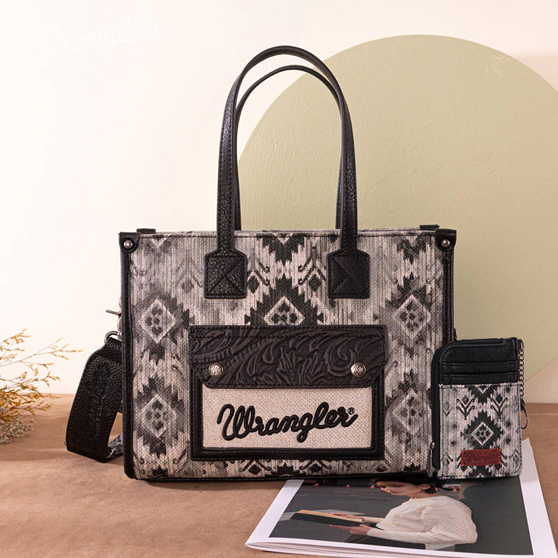 Wrangler Aztec Concealed Carry Canvas Tote Bag Collection