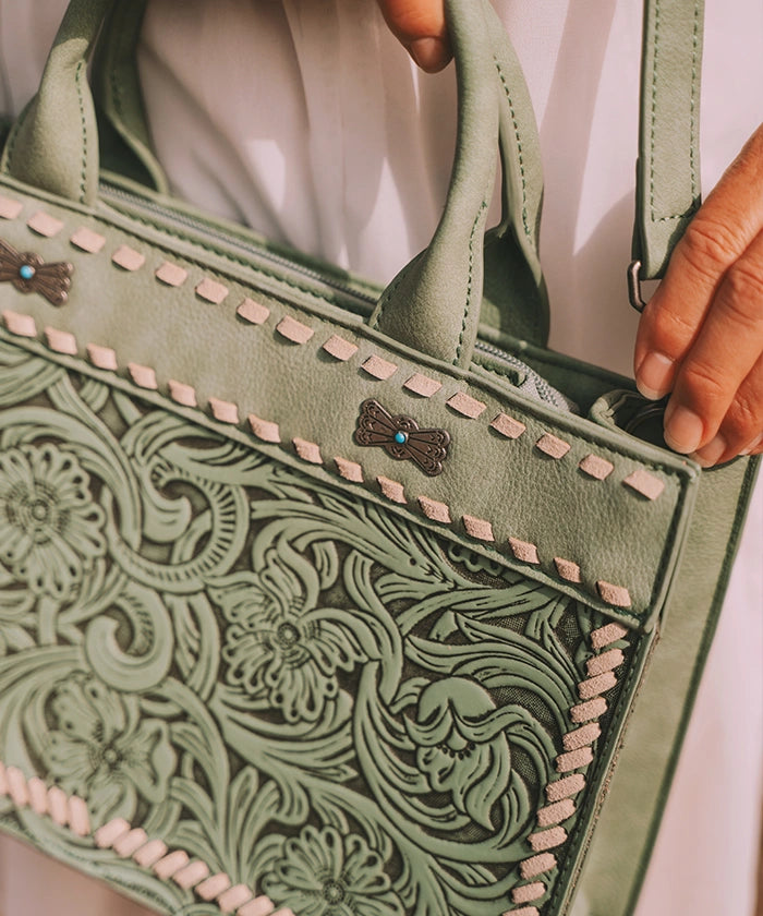 Montana West Floral Tooled Tote Bag Collection