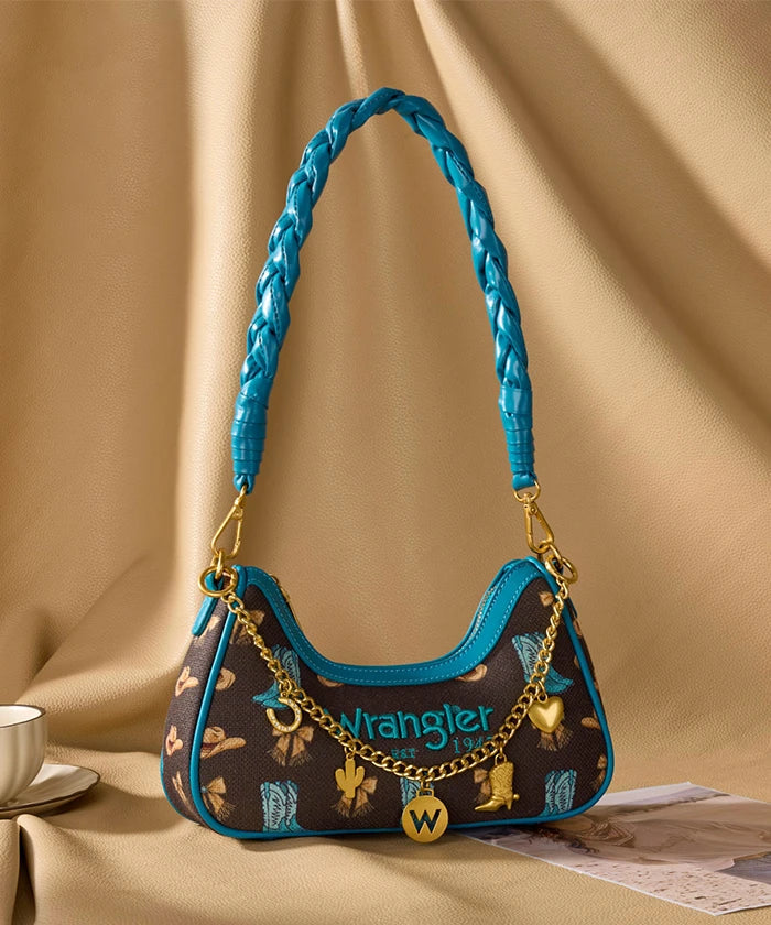 Wrangler Rodeo Icons Braided Handle Shoulder Bag