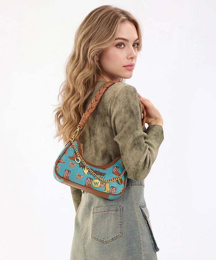 Wrangler Rodeo Icons Braided Handle Shoulder Bag