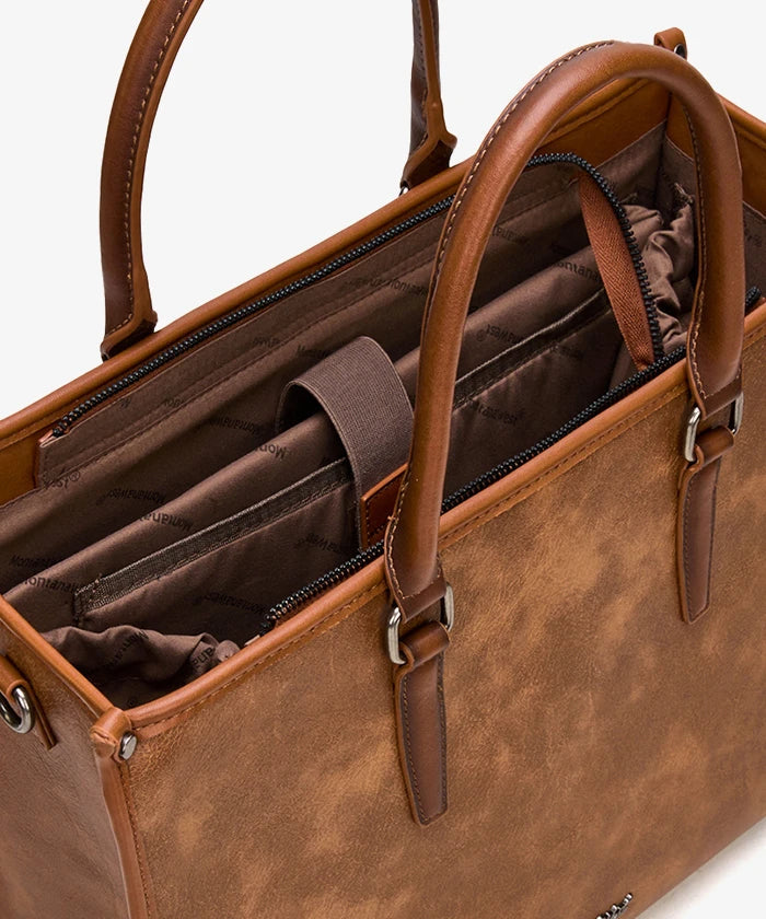 Montana West Vintage Classic Laptop Tote Bag