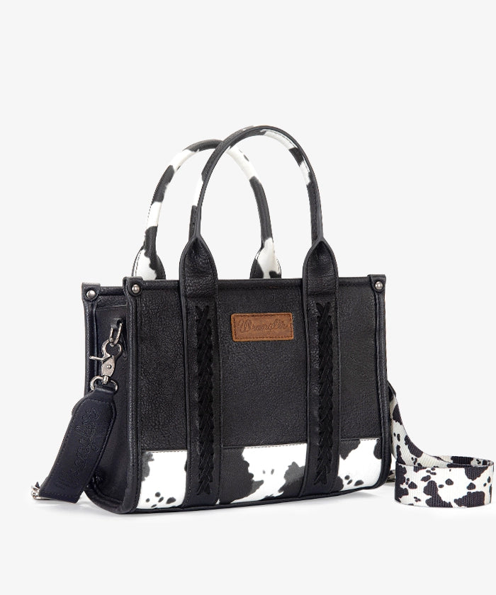 Wrangler Cow Print Crossbody Tote Bag