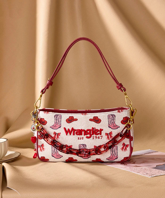 Wrangler Rodeo Icons Western Baguette Shoulder Bag