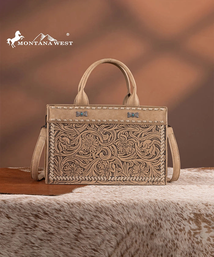 Montana West Floral Tooled Tote Bag Collection